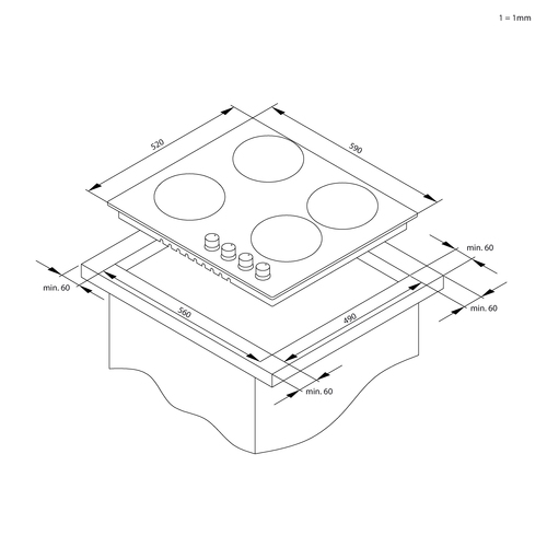 Candy Idea CMG3V1BG/1 Black Built-in – image 8