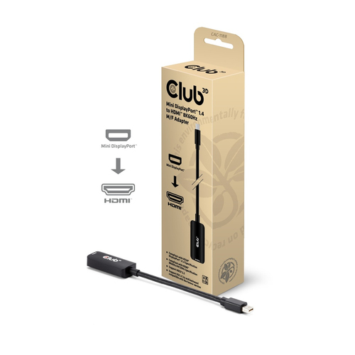 Club 3D Mini DisplayPort 1.4 naar HDMI 8K60Hz M/F Adapter, afbeelding 2