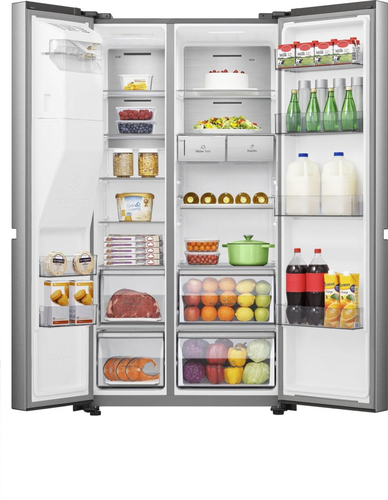 Hisense RS818N4TIC PureFlat Infinite American Fridge Freezer Ice & Water Non Plumbed - Stainless Steel - image 3