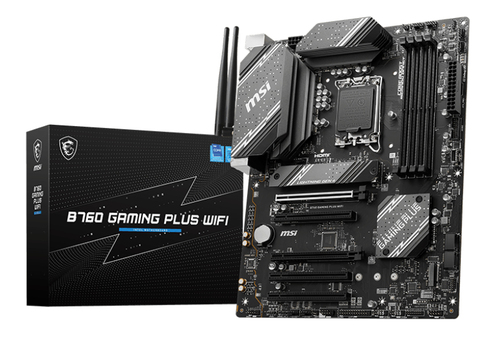 B760 GAMING PLUS WIFI MOTHERBOARD MSI B760 GAMING PLUS WIFI SOCKET 1700 4DDR5 6800 MHZ HDMI DP ATX