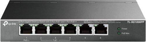 TP-Link TL-SG1006PP сетевой коммутатор Неуправляемый Gigabit Ethernet (10/100/1000) Питание по Ethernet (PoE) Серый