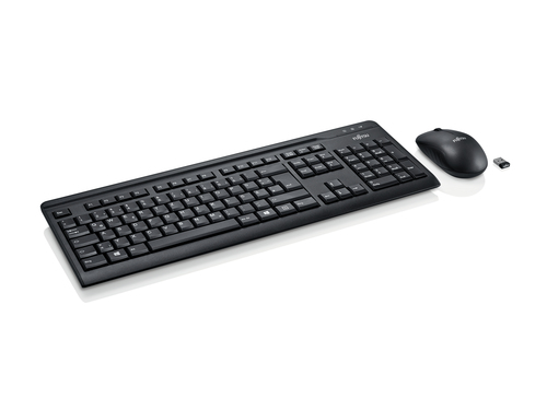 Fujitsu LX410 keyboard Mouse included Office RF Wireless QWERTZ Hungarian Black – image 2