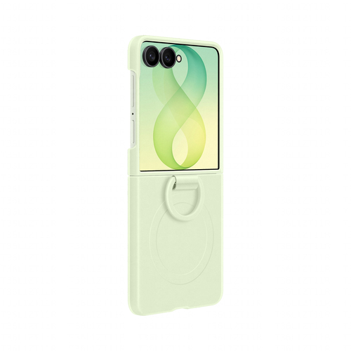 Samsung Galaxy Z Flip 8 Siliconen Back Cover met Magneet Groen, afbeelding 4