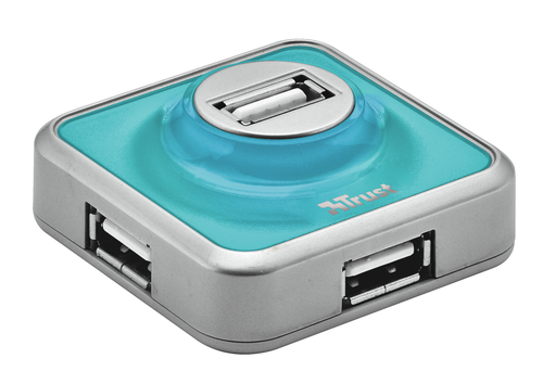 Trust 4 Port USB 2.0 Micro Hub - Blue