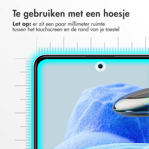 Accezz Gehard Glas Screenprotector voor de Xiaomi 13T / 13T Pro Smartphone screenprotector Transparant, afbeelding 3