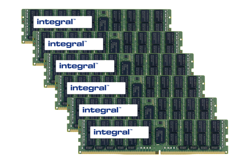 Integral 384GB (6x64GB) SERVER RAM MODULE KIT DDR4 2666MHZ PC4-21300 LOAD REDUCED ECC RANK4