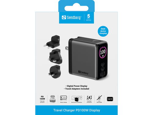 Sandberg Travel Charger PD100W Display – image 5