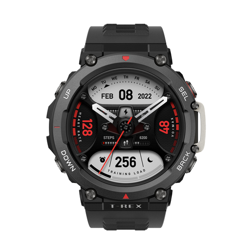 Amazfit T-Rex 2 3,53 cm (1.39") AMOLED 47 mm Цифровой 454 x 454 пикселей Сенсорный экран Черный GPS (спутниковый)