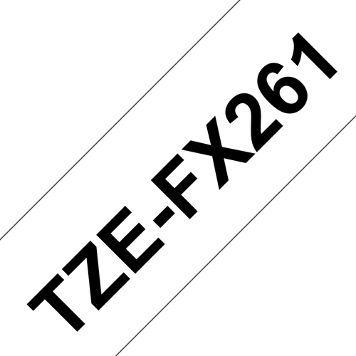 Original Brother P-Touch TZEFX261 36mm Flexible Tape - Black on White - image 1