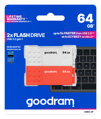 Goodram 2-PACK UME3-0640MXR11-2P