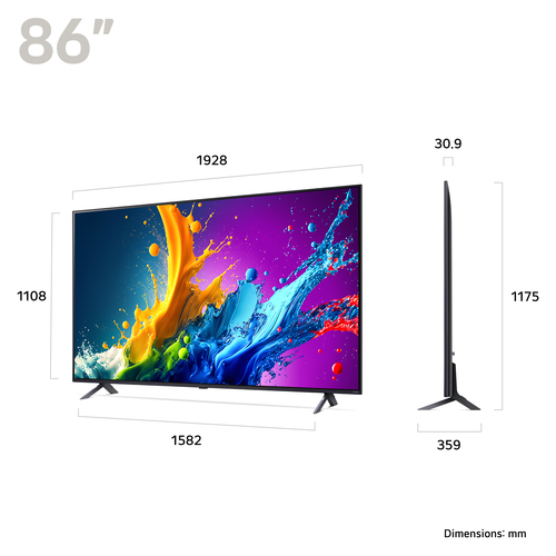 LG 86QNED80T6A.AEK TV 2.18 m (86") 4K Ultra HD Smart TV Wi-Fi Black – image 2