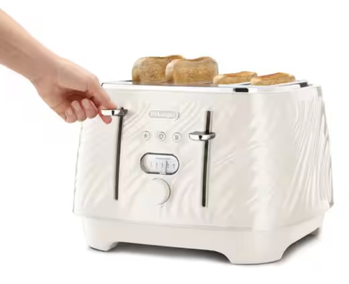 Delonghi De'Longhi Ballerina Seta CTDS4003.CR 4 Slice Toaster - Cream - image 4