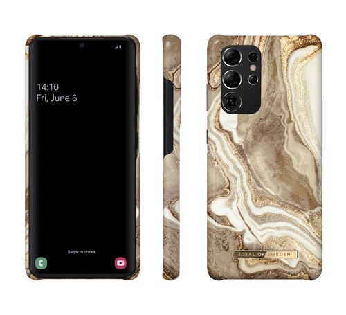 iDeal of Sweden Printed Case Galaxy S21 Ultra Golden Sand Marble – image 2