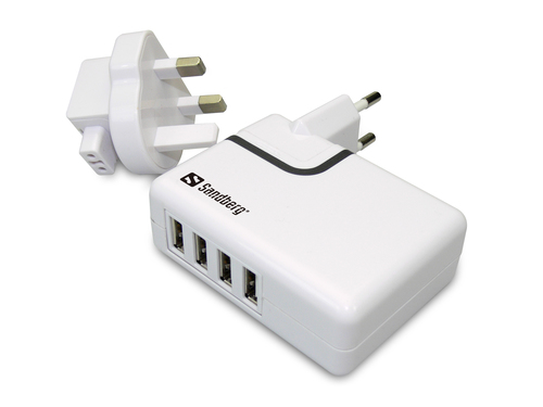 Sandberg 4in1 USB AC Charger EU+UK