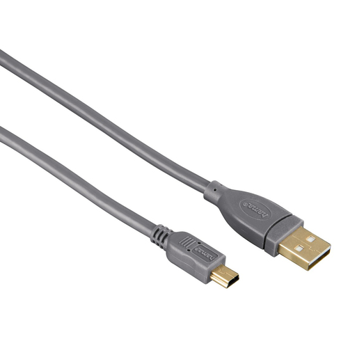 Hama 00125223 USB кабель USB 2.0 0,75 m USB A Mini-USB B 0,48 Gbit/s Серый