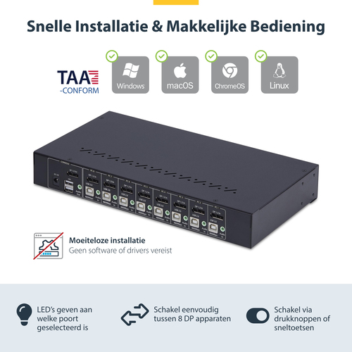STARTECH 8-Port DisplayPort KVM Switch, afbeelding 7