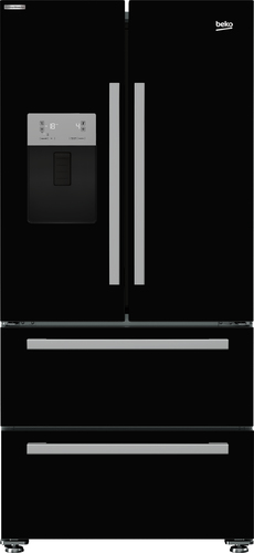 Beko GRNE360520DB Freestanding American Style Fridge Freeze with HarvestFresh™