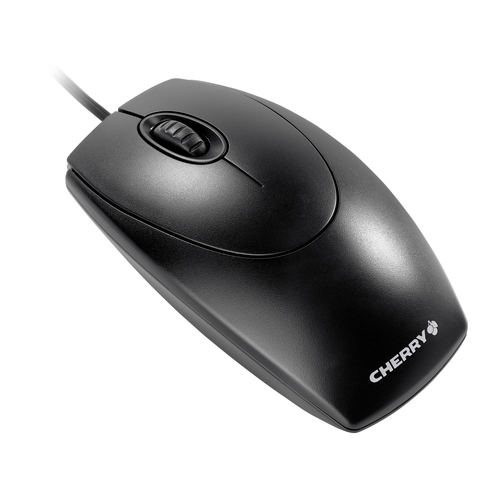 Cherry WHEELMOUSE OPTICAL Corded Mouse, Black, PS2/USB
