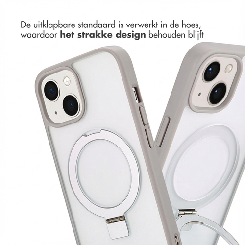 Accezz Ring Stand Backcover met MagSafe iPhone 15 - Grey, afbeelding 6