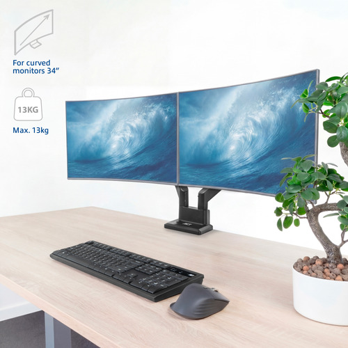 ACT AC8312 soporte para monitor 86,4 cm (34") Escritorio Negro