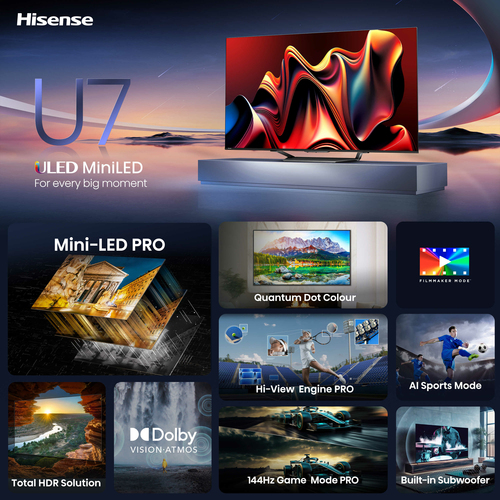Hisense 75U7NQTUK TV – image 3