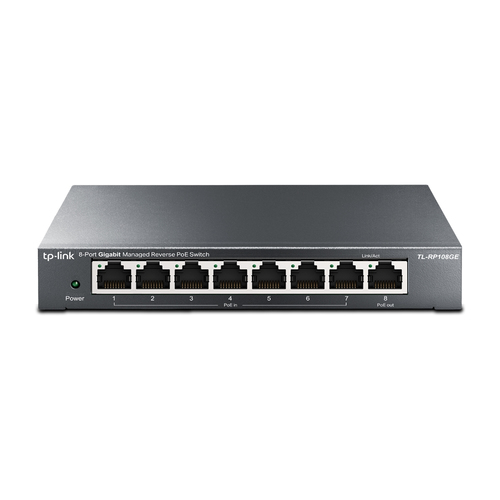 TP-Link Omada TL-RP108GE сетевой коммутатор Управляемый L2 Gigabit Ethernet (10/100/1000) Питание по Ethernet (PoE) Черный