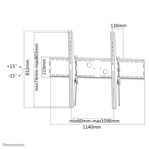 Neomounts LFD-W2000 - Max 125 kg - recommended for 100 – Foto 8 von 8