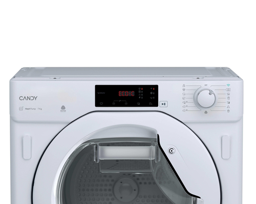 Candy Smart BCTD1 H7A1TE-80 Wifi Connected 7Kg Integrated Heat Pump Tumble Dryer - White - A+ Rated, White - image 4