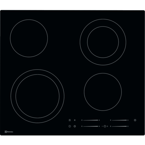 Electrolux GK58TSO Черный Встроенный 58 cm Керамический 4 зона(ы)