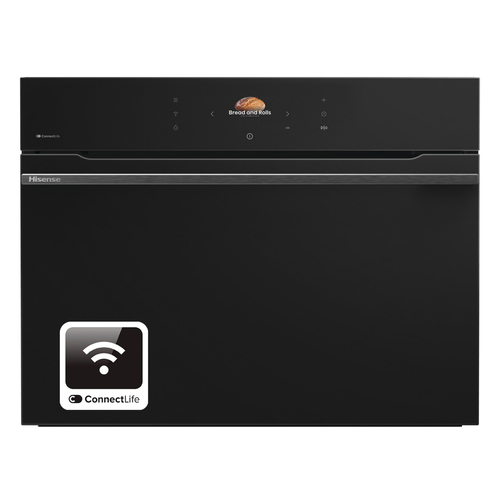 Hisense Hi8 BlackLine BIM4AH8UKWF Compact Electric Oven with Microwave  Jet Black, Black - image 2