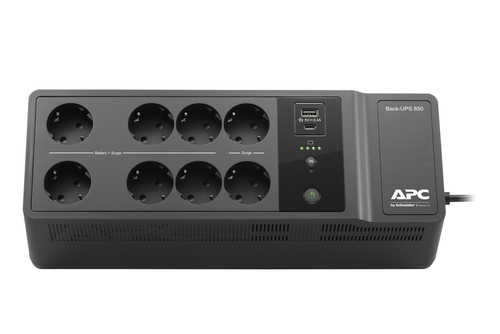 APC Back-UPS BE850G2-GR - Emergency power supply 8x socket, 850VA, 2 USB chargers, 1 USB data port – image 2