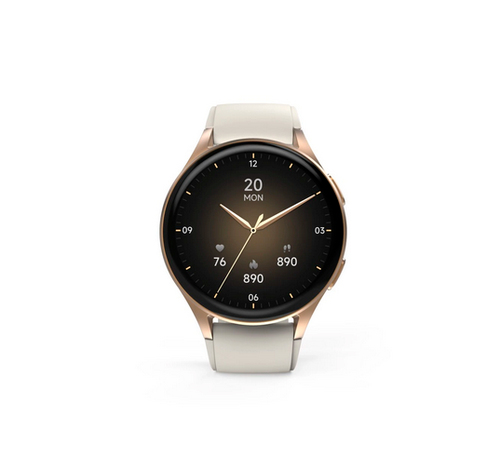 Hama Smartwatch 8900 3,3 cm (1.3") AMOLED 42 mm Цифровой 466 x 466 пикселей Сенсорный экран Золото GPS (спутниковый)