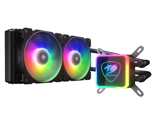 COUGAR AQUA ARGB Процессор All-in-one liquid cooler 12 cm Черный