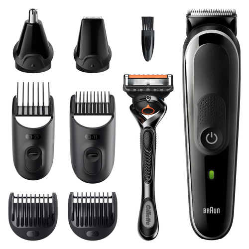 Braun All-in-one trimmer MGK5260, 8-in-1 trimmer, 6 attachments and Gillette Fusion5 ProGlide razor – image 1