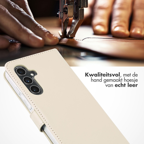 Selencia Echt Lederen Bookcase Samsung Galaxy A54 - Greige, afbeelding 2