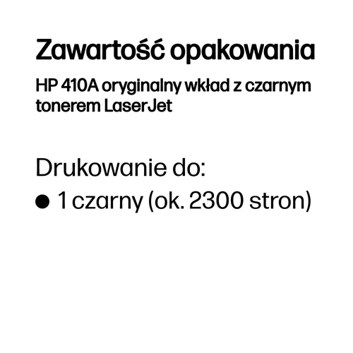 HP 410A oryginalny wkład z czarnym tonerem LaserJet CF410A