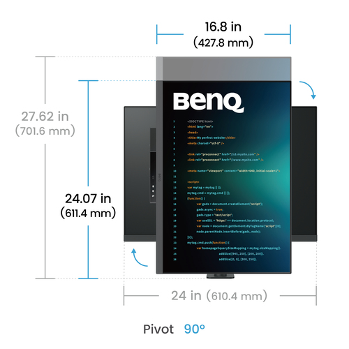 BenQ RD280UA 28" 4K+ BenQ Programming Monitor USB-C Coding modes with Backlight and Flexible Arm - image 7
