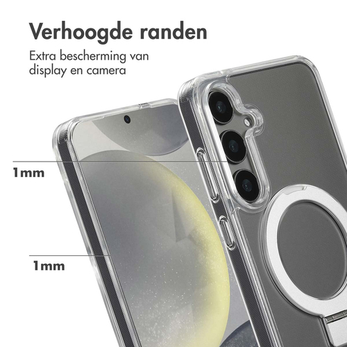 Accezz Ring Stand Backcover met MagSafe Samsung Galaxy S24 Plus - Transparant, afbeelding 5
