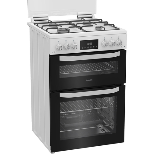 Hotpoint HTG6GDCW 60 cm Gas Cooker - White - image 3