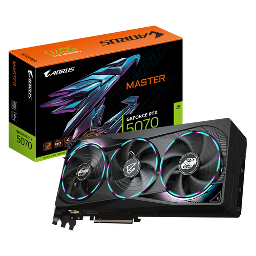 Gigabyte Rtx 5070 Master 12GB GPU - Aorus GeForce Rtx 5070 Windforce Cooling Dual Bios - image 1