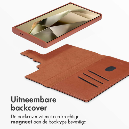 Accezz Leather Bookcase 2-in-1 met MagSafe Samsung Galaxy S24 Ultra - Sienna Brown, afbeelding 6