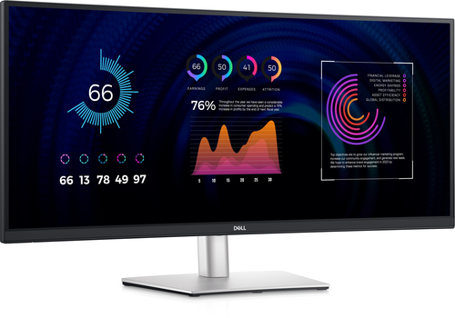 DELL P Series P3424WE монитор для ПК 86,7 cm (34.1") 3440 x 1440 пикселей 4K Ultra HD ЖК Черный