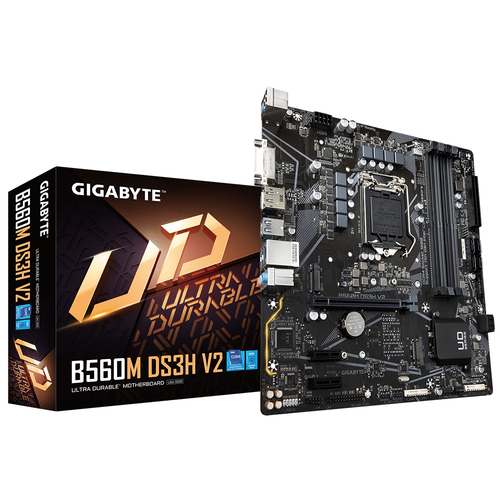 GIGABYTE B560M DS3H V2 материнская плата Intel B560 Express LGA 1200 (Socket H5) Микро ATX