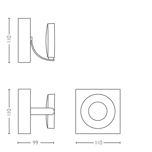 Philips Plafondspot Clockwork Wit 4,5w, afbeelding 2