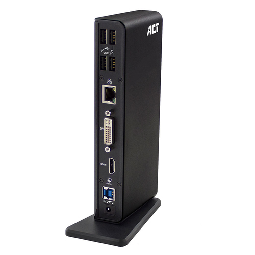 ACT AC6150 док-станция для ноутбука Проводная USB 3.2 Gen 1 (3.1 Gen 1) Type-A Черный