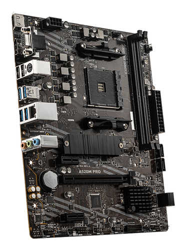 Awd-IT Msi A520M Pro Amd Ryzen DDR4 M-Atx Motherboard - Socket AM4 - image 3