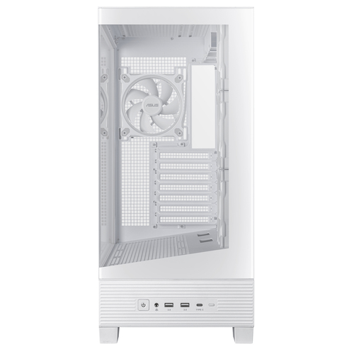Asus A31 Plus TG Argb White Tempered Glass Mid Tower Gaming PC Case - Hidden Connectors, 360mm Radiators, 380mm GPUs - image 3