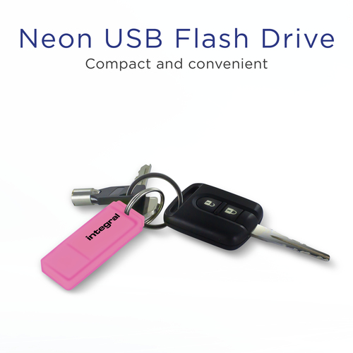 Integral 64GB USB2.0 DRIVE NEON PINK – image 5