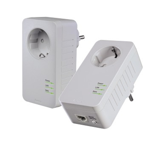 Hama 00053185 PowerLine network adapter 500 Mbit/s Ethernet LAN White 2 pc(s)