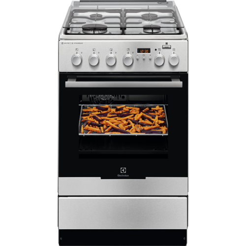 Electrolux EKK54970OX Freestanding cooker Electric Gas Black, Stainless steel